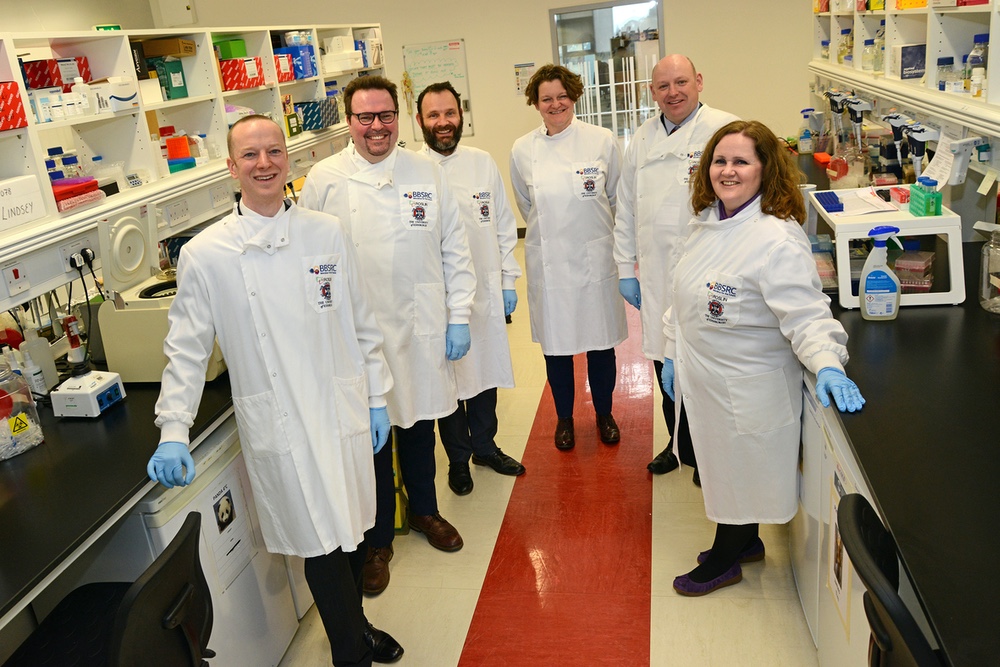 Photograph of FEAT sponsors visiting the lab